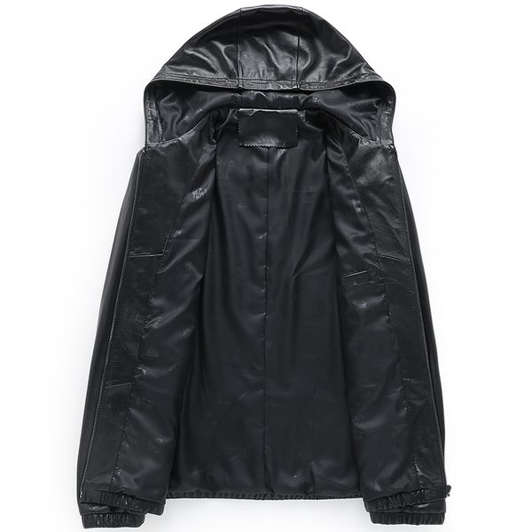 новая мужская куртка весна осень cap молния дубленки мужские blouson мото homme chaqueta de cuero para hombre кожаная куртка, Black 
новая мужская куртка весна осень cap молния дубленки мужские blouson мото homme chaqueta de cuero para hombre кожаная куртка, Black