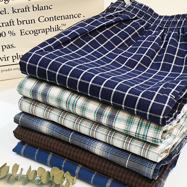 all cotton furnishing pajamas men's pajamas loose thin large size cotton home casual men's autumn pants plaid home pants, Blue;red
all cotton furnishing pajamas men's pajamas loose thin large size cotton home casual men's autumn pants plaid home pants, Blue;red