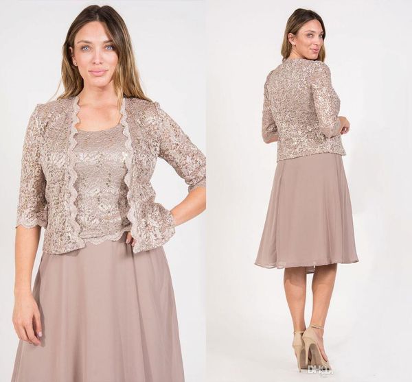 khaki lace a-line mother of the bride dresses short chiffon mother formal dresses two pieces plus size eveninfg prom dresses m002, Black;red
khaki lace a-line mother of the bride dresses short chiffon mother formal dresses two pieces plus size eveninfg prom dresses m002, Black;red
