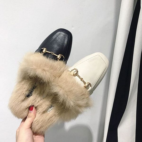 autumn winter fund fur house slippers woman home wear fashionable lady's square head half women shose s01, Black
autumn winter fund fur house slippers woman home wear fashionable lady's square head half women shose s01, Black