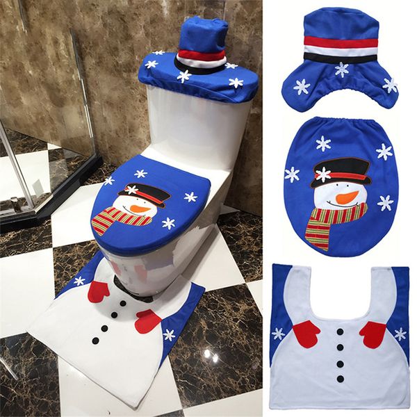 christmas bathroom products 3pcs/set xmas decoration blue snowman toilet seat cover and rug bathroom new year home decorations
christmas bathroom products 3pcs/set xmas decoration blue snowman toilet seat cover and rug bathroom new year home decorations