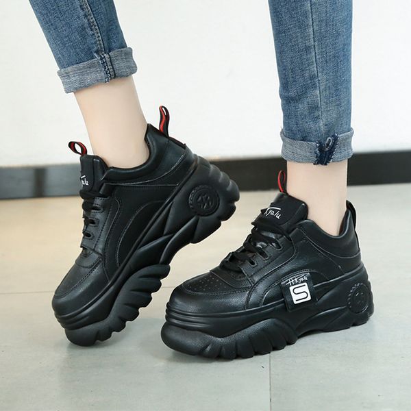 newdiscvry increase height women's chunky sneakers 2019 fashion comfortable women flat platform shoes casual woman walk trainers, Black
newdiscvry increase height women's chunky sneakers 2019 fashion comfortable women flat platform shoes casual woman walk trainers, Black