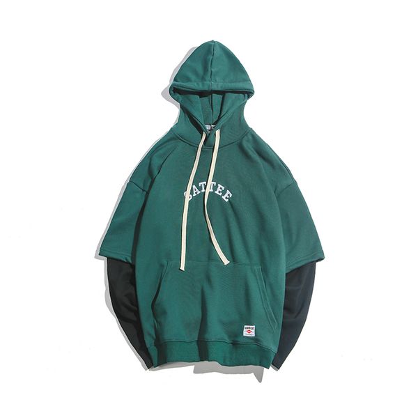 fake two pieces hip pop men hooded sweatshirt streetwear hip hop dark green vintage, Black
fake two pieces hip pop men hooded sweatshirt streetwear hip hop dark green vintage, Black