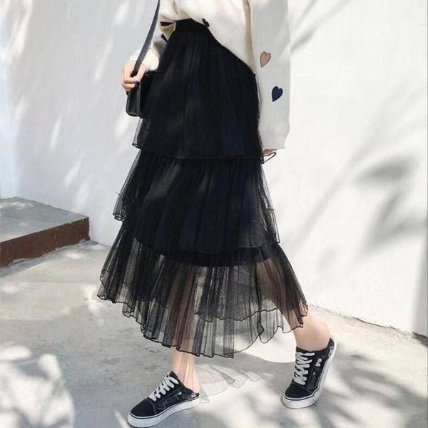 skirts 2021 witch tutu skirt summer casual midi women pleated black tulle korean elastic high waist mesh
skirts 2021 witch tutu skirt summer casual midi women pleated black tulle korean elastic high waist mesh