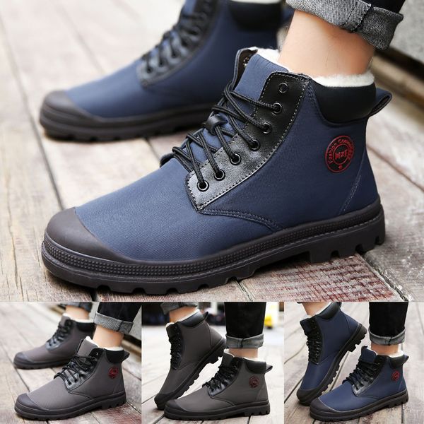 men's casual plus velvet warm cotton boots waterproof comfortable snow boots, Black
men's casual plus velvet warm cotton boots waterproof comfortable snow boots, Black