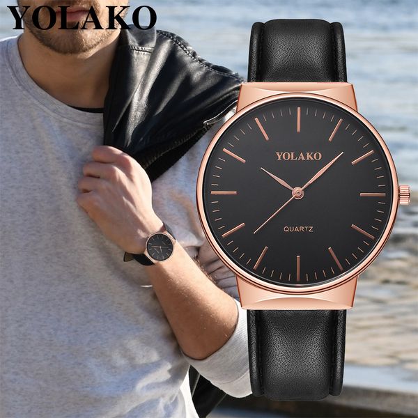 new arrival yolako men's casual quartz leather band newv strap watch analog wrist watch mannen horloge #vb30, Slivery;brown
new arrival yolako men's casual quartz leather band newv strap watch analog wrist watch mannen horloge #vb30, Slivery;brown