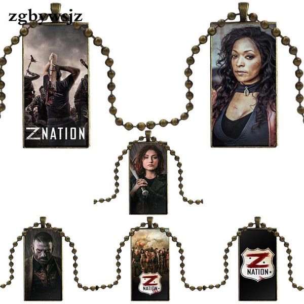for z nation design fashion vintage glass women rectangle necklace pendants, Silver
for z nation design fashion vintage glass women rectangle necklace pendants, Silver