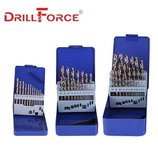 drillforce 13/19/25pcs hss m35 cobalt drill bit for metal stainless steel wood drilling bits set 1~13mm power tools accessories
drillforce 13/19/25pcs hss m35 cobalt drill bit for metal stainless steel wood drilling bits set 1~13mm power tools accessories