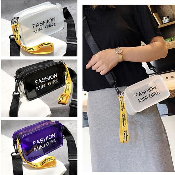 transparent jelly shoulder bag letter print pvc crossbody messager bags girls mini tote bag travel beach bag purse 3 colors, Black
transparent jelly shoulder bag letter print pvc crossbody messager bags girls mini tote bag travel beach bag purse 3 colors, Black