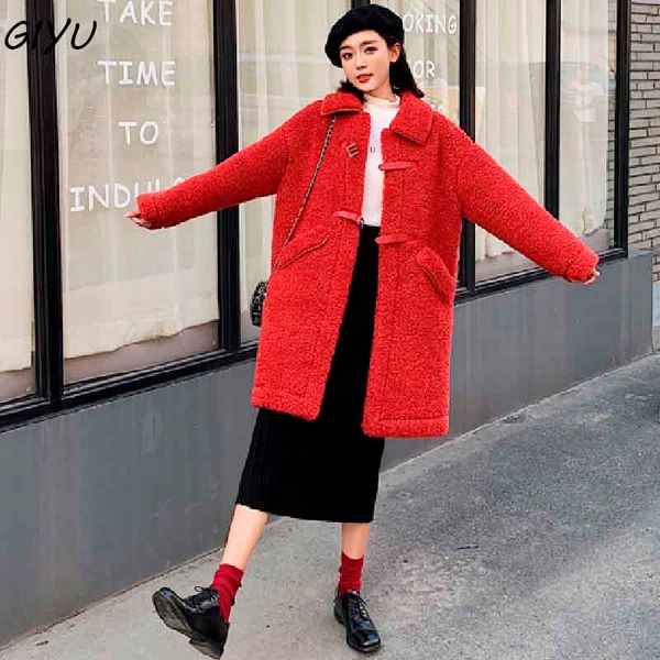 women 2019 winter vintage granulated lambswool coat loose plus size long sleeve casual fashion plus velvet long coat female new, Black
women 2019 winter vintage granulated lambswool coat loose plus size long sleeve casual fashion plus velvet long coat female new, Black