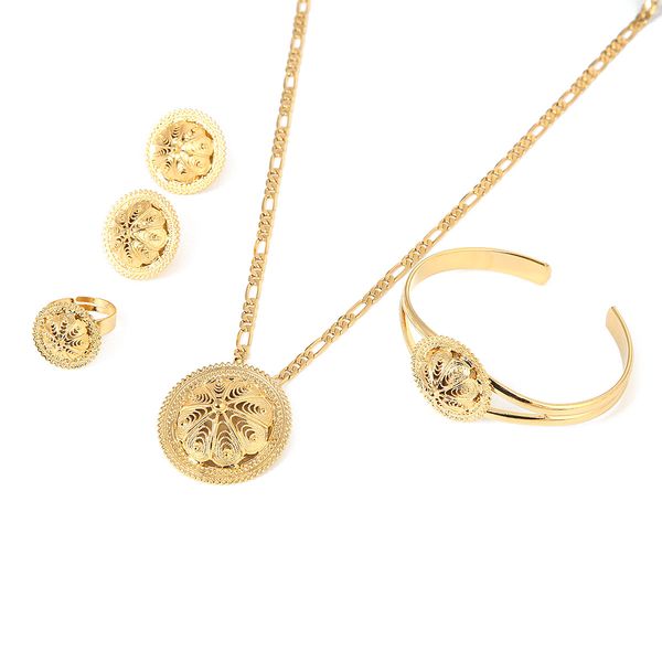 new ethiopian ethnic style jewelry women gold color eritrea habesha necklace bangle ring earrings sets africa, Black
new ethiopian ethnic style jewelry women gold color eritrea habesha necklace bangle ring earrings sets africa, Black