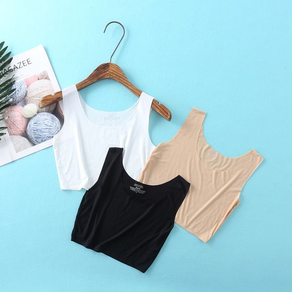 new 2019 summer sleeveless tank women seamless ice silk vest female short solid camisole plus size 4xl, Black;white
new 2019 summer sleeveless tank women seamless ice silk vest female short solid camisole plus size 4xl, Black;white