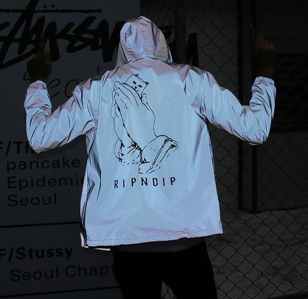 RIPNDIP Designer Men Teenager Jacket Spring Autumn Casual Street 3M Reflective Jackets
RIPNDIP Designer Men Teenager Jacket Spring Autumn Casual Street 3M Reflective Jackets