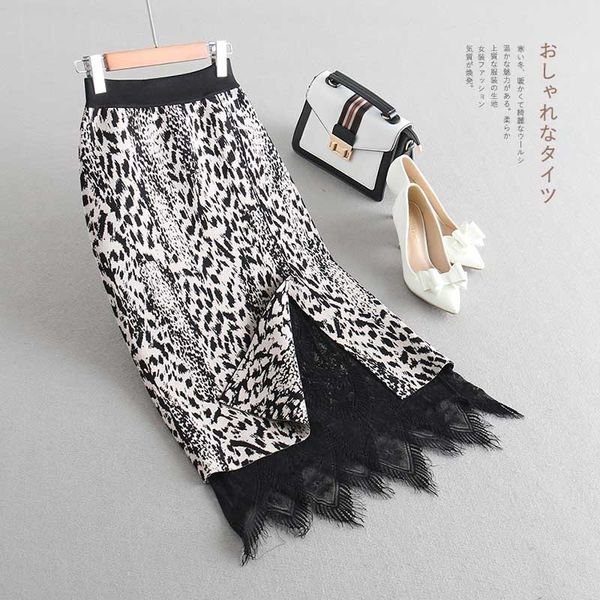 leopard print lace skirt knitting in longuette half-body skirt package hip skirt 1933, Black
leopard print lace skirt knitting in longuette half-body skirt package hip skirt 1933, Black