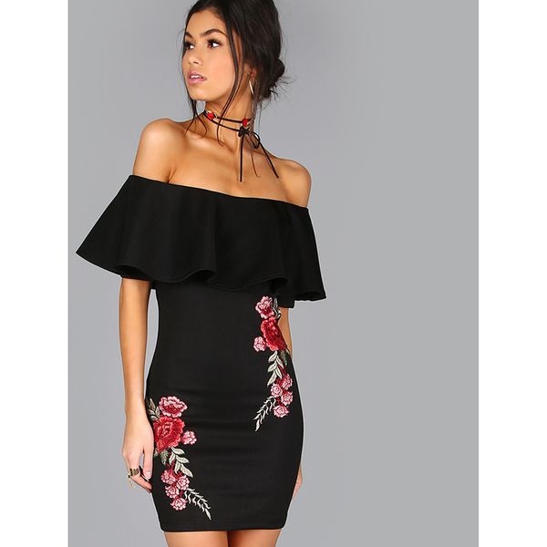 fashion ruffles dress off the shoulder elegant package hip sheathe pencil party rose floral print mini dress vestidos black, Black;gray
fashion ruffles dress off the shoulder elegant package hip sheathe pencil party rose floral print mini dress vestidos black, Black;gray