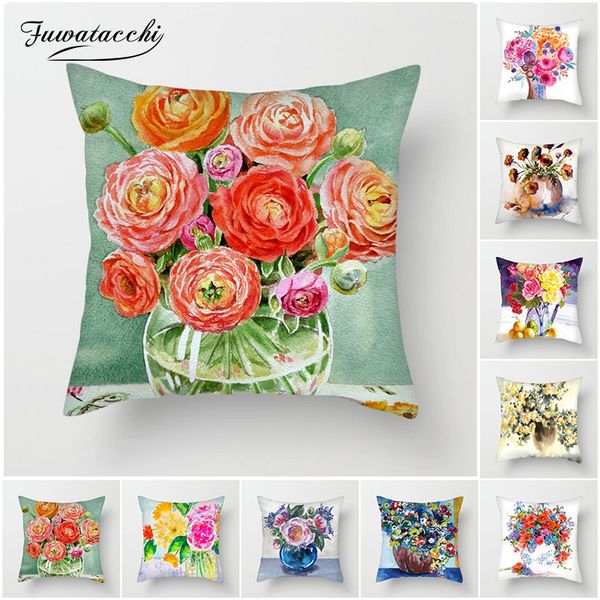 fuwatacchi oil painting flowers cushion cover rose sunflower daisy pillow cover for home chair vintage style decorative pillows
fuwatacchi oil painting flowers cushion cover rose sunflower daisy pillow cover for home chair vintage style decorative pillows