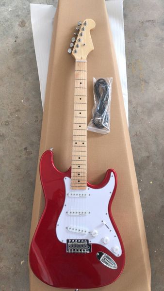 wholesale factory red electric guitar with maple fretboard,chrome hardware,white pickguard 180106
wholesale factory red electric guitar with maple fretboard,chrome hardware,white pickguard 180106