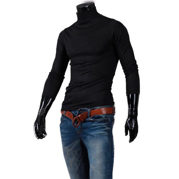 autumn and winter men's pullover sweaters high collar long-sleeved solid color basic slim warm jumper bottoming shirt, White;black
autumn and winter men's pullover sweaters high collar long-sleeved solid color basic slim warm jumper bottoming shirt, White;black