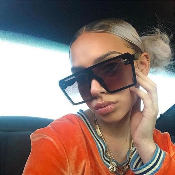 oversize gradient sunglasses retro womens luxury designer square black sun glasses mens big shades vintage rimless sunglasses, White;black
oversize gradient sunglasses retro womens luxury designer square black sun glasses mens big shades vintage rimless sunglasses, White;black