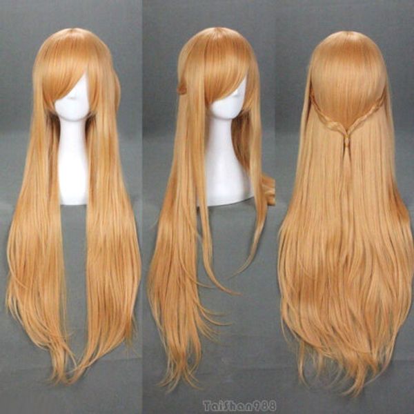 light brown long straight women lady girl party anime cosplay wig wigs + wig cap, Black
light brown long straight women lady girl party anime cosplay wig wigs + wig cap, Black