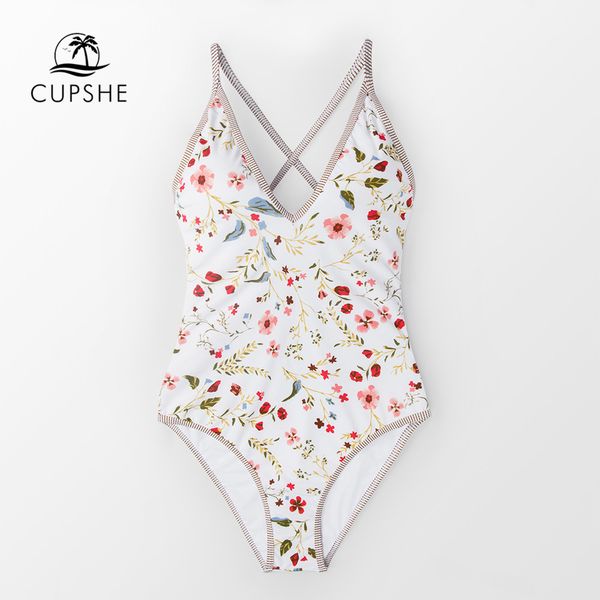 cupshe dainty floral print v neck one-piece swimsuit women back lace up monokini 2020 girl beach bathing suits swimwear, White;black
cupshe dainty floral print v neck one-piece swimsuit women back lace up monokini 2020 girl beach bathing suits swimwear, White;black