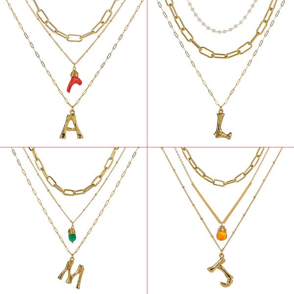 diy 26 letter big alphabet name initial pendant necklace women gold color natural pearl stone chain 2019 fashion long boho, Silver
diy 26 letter big alphabet name initial pendant necklace women gold color natural pearl stone chain 2019 fashion long boho, Silver