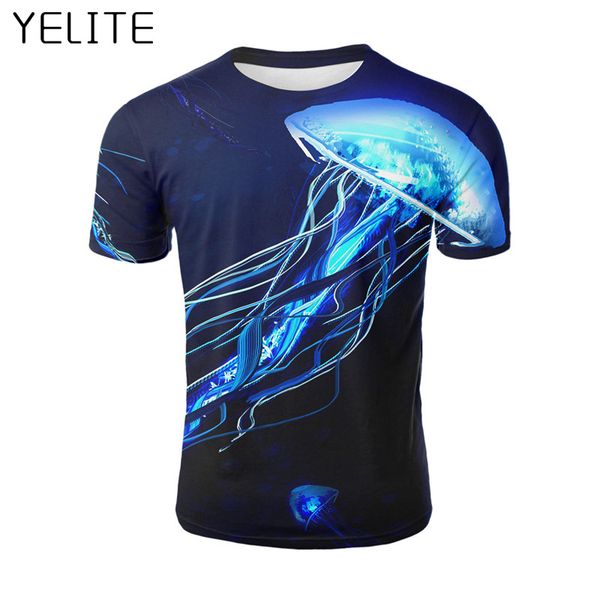 yelite men's t-shirt 3d print t shirt summer shirts short sleeve tshirt 2019 male blue fluorescent luminous jellyfish hot, White;black
yelite men's t-shirt 3d print t shirt summer shirts short sleeve tshirt 2019 male blue fluorescent luminous jellyfish hot, White;black