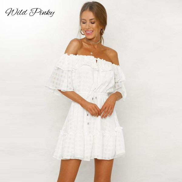 wildpinky women white a line сексуальное платье женщины solid off the плеча свадебное платье 2018 весна рюшами лето мини, Black;gray
wildpinky women white a line сексуальное платье женщины solid off the плеча свадебное платье 2018 весна рюшами лето мини, Black;gray