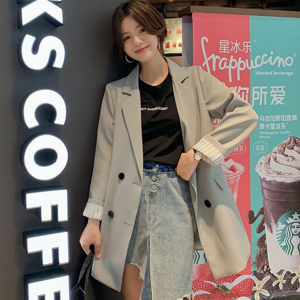 casual autumn 2019 women coats spring fashion korean streetwear pockets jacket long sleeve ladies black coats office work suits, Black;brown
casual autumn 2019 women coats spring fashion korean streetwear pockets jacket long sleeve ladies black coats office work suits, Black;brown