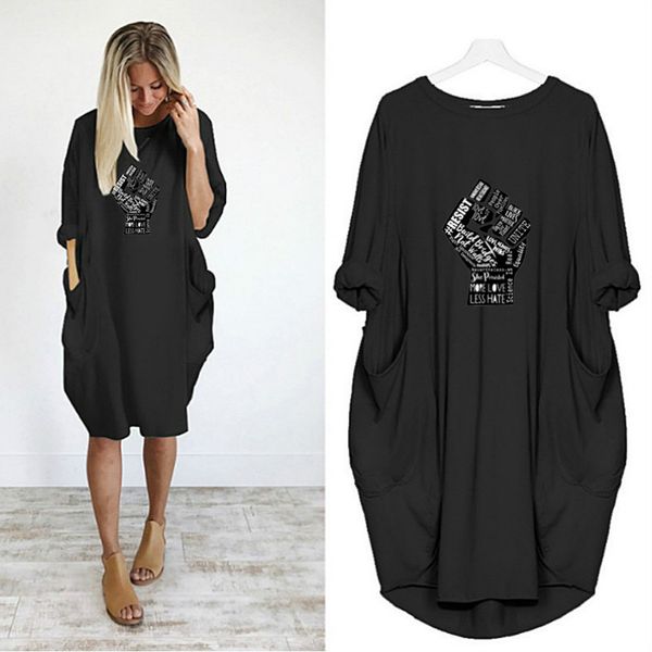 black lives matter women new dresses trendy printed long sleeve dresses womens fashion crew neck loose dresses wholesale for unisex
black lives matter women new dresses trendy printed long sleeve dresses womens fashion crew neck loose dresses wholesale for unisex