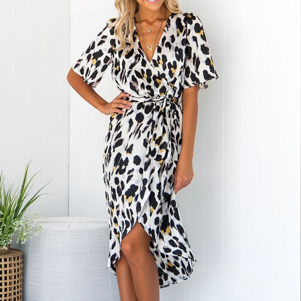 Women Leopard Print Long Dress 2019 fashion Sexy V Neck High Waist Split Party Dress Holiday Casual Vestidos Plus Size beachwear
Women Leopard Print Long Dress 2019 fashion Sexy V Neck High Waist Split Party Dress Holiday Casual Vestidos Plus Size beachwear