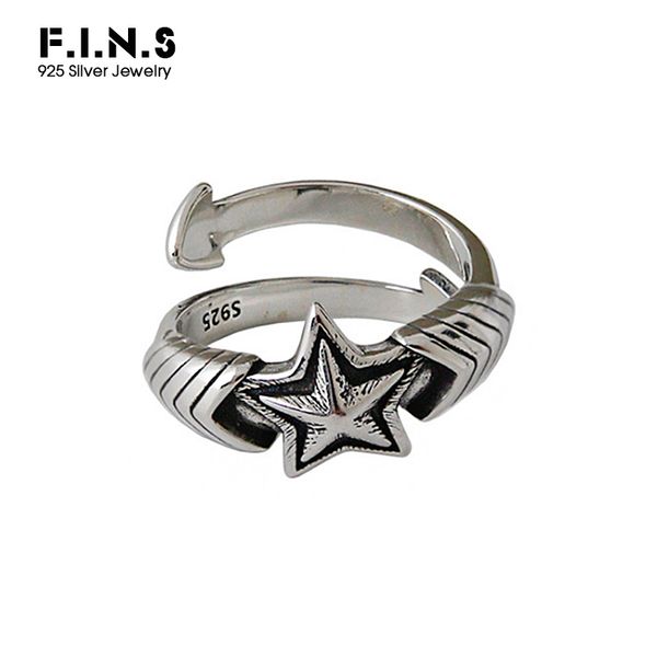 f.i.n.s korean 925 sterling silver ring retro old five-pointed star arrow open female finger ring vintage punk fashion jewelry, Golden;silver
f.i.n.s korean 925 sterling silver ring retro old five-pointed star arrow open female finger ring vintage punk fashion jewelry, Golden;silver