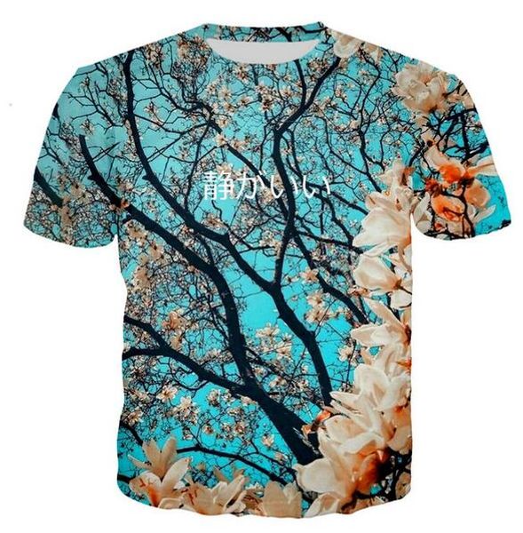 new fashion mens/womans cherry blossoms shirt summer style funny 3d print casual t-shirt plus size aa036, White;black
new fashion mens/womans cherry blossoms shirt summer style funny 3d print casual t-shirt plus size aa036, White;black