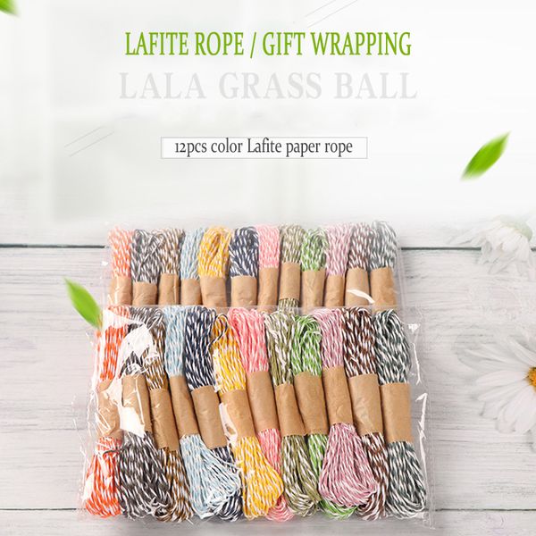 gift wrap 12pcs/lot paper rope 12 colors lafite box wrapping diy scrapbooking crafts wedding birthday xmas party decoration
gift wrap 12pcs/lot paper rope 12 colors lafite box wrapping diy scrapbooking crafts wedding birthday xmas party decoration