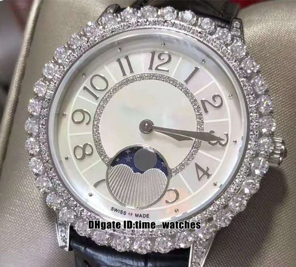 v18 new diamond case rendez-vous q3523570 moon phase jewelry wristwatch quartz womens watch sapphire leather strap 36mm ladies watches, Slivery;brown
v18 new diamond case rendez-vous q3523570 moon phase jewelry wristwatch quartz womens watch sapphire leather strap 36mm ladies watches, Slivery;brown