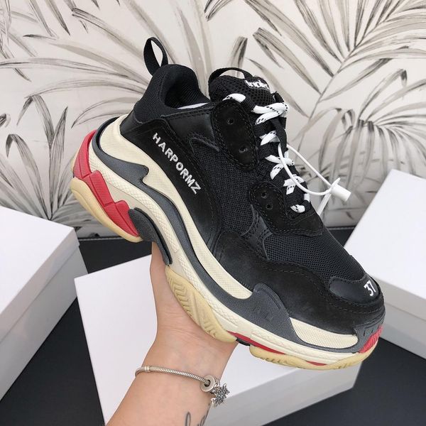 harpormz мужчины wommen унисекс из натуральной кожи tripe s trainers кроссовки четырех цветов, Black
harpormz мужчины wommen унисекс из натуральной кожи tripe s trainers кроссовки четырех цветов, Black