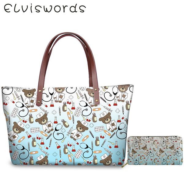 elviswords fashion lady shoulder handbags pu purse cartoon nurse bear print designer casual girls travel bags bolso mujer 2019
elviswords fashion lady shoulder handbags pu purse cartoon nurse bear print designer casual girls travel bags bolso mujer 2019