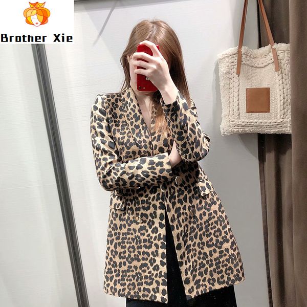 2020 spring women leopard blazer vintage jacket coat notched collar long sleeve office lady double breasted blazers suit, White;black
2020 spring women leopard blazer vintage jacket coat notched collar long sleeve office lady double breasted blazers suit, White;black
