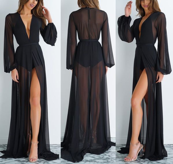 summer cape women swimsuit bikini cover up beach cover ups chiffon long dress elegant solid beach bathing suit tunic kaftan beach dress, Black
summer cape women swimsuit bikini cover up beach cover ups chiffon long dress elegant solid beach bathing suit tunic kaftan beach dress, Black