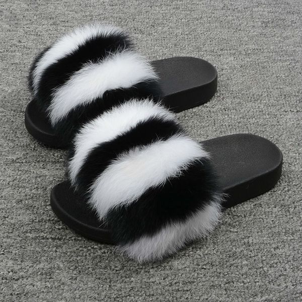 soft furry sandal ladies fox fur slipper factory wholesale fashion slide for girls, Black
soft furry sandal ladies fox fur slipper factory wholesale fashion slide for girls, Black