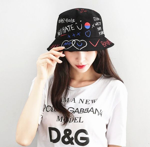 ounian006 new fashion women casual cotton bucket hat outdoor floppy men hip hop fisherman cap graffiti print panama gorros
ounian006 new fashion women casual cotton bucket hat outdoor floppy men hip hop fisherman cap graffiti print panama gorros