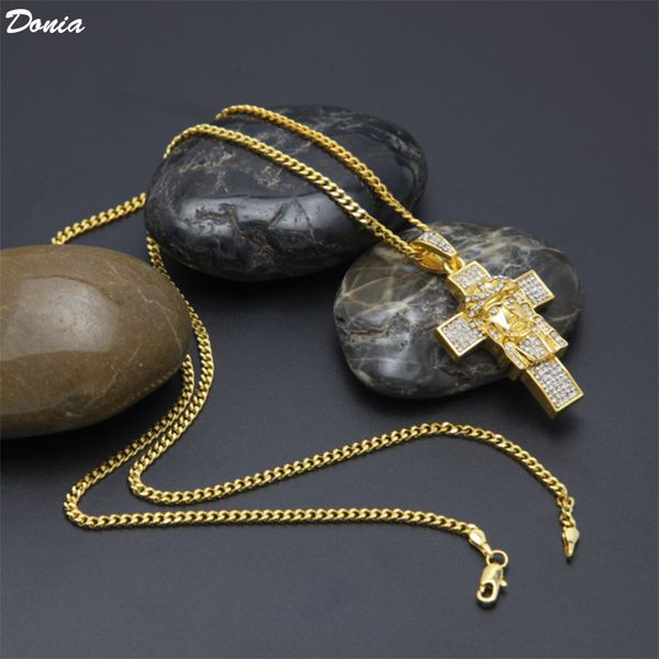 donia jewelry jesus micro set zircon cross necklace fashion accessories luxury birthday gift sweater european and american popular necklace, Golden;silver
donia jewelry jesus micro set zircon cross necklace fashion accessories luxury birthday gift sweater european and american popular necklace, Golden;silver