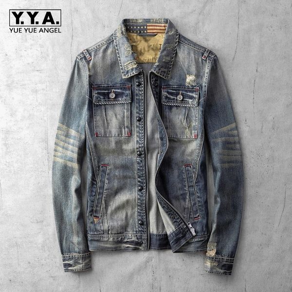 korean fashion hole ripped pockets mens denim jackets long sleeve slim fit zipper 100% cotton male outerwear coats plus size, Black;brown
korean fashion hole ripped pockets mens denim jackets long sleeve slim fit zipper 100% cotton male outerwear coats plus size, Black;brown