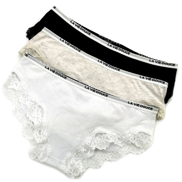 japanese simple letter lace edge woman underwear comfortable air-permeable low-waist triangular(3 per pack are more favorable, Black;pink
japanese simple letter lace edge woman underwear comfortable air-permeable low-waist triangular(3 per pack are more favorable, Black;pink