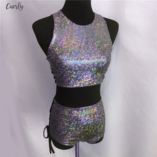 holographic crop women 2 piece sets festival rave clothes wear outfits hologram tank high waist shorts, Gray
holographic crop women 2 piece sets festival rave clothes wear outfits hologram tank high waist shorts, Gray