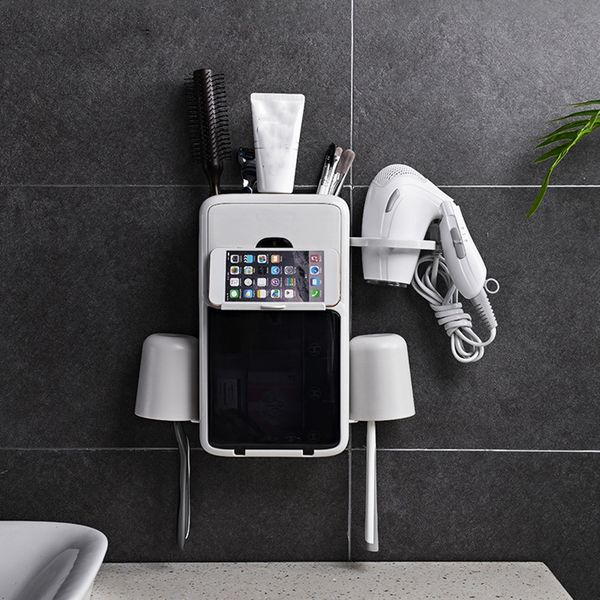 automatic toothpaste dispenser dust-proof toothbrush holder with cups no nail wall stand shelf bathroom organizer set
automatic toothpaste dispenser dust-proof toothbrush holder with cups no nail wall stand shelf bathroom organizer set