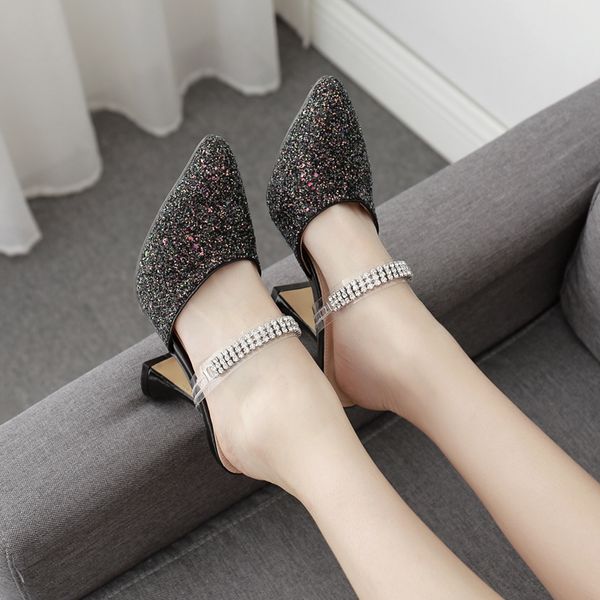 fashion brand design high heels large size 42 bling women shoes woman sandal mules pumps female, Black
fashion brand design high heels large size 42 bling women shoes woman sandal mules pumps female, Black