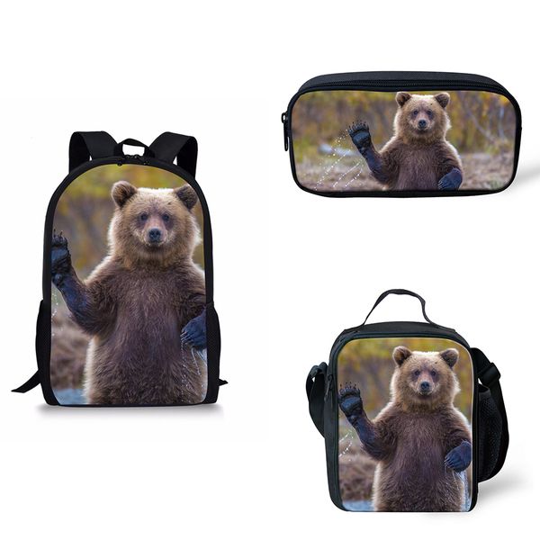 customized image 3pcs set grizzly bear print school bag kids boy school backpack insulated bag pencil set children book
customized image 3pcs set grizzly bear print school bag kids boy school backpack insulated bag pencil set children book