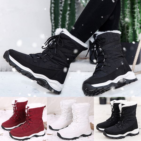 women's waterproof platform winter boots warm plush insole snow lace up ankle boots lace-up thick bottom shoes botas mujer, Black
women's waterproof platform winter boots warm plush insole snow lace up ankle boots lace-up thick bottom shoes botas mujer, Black