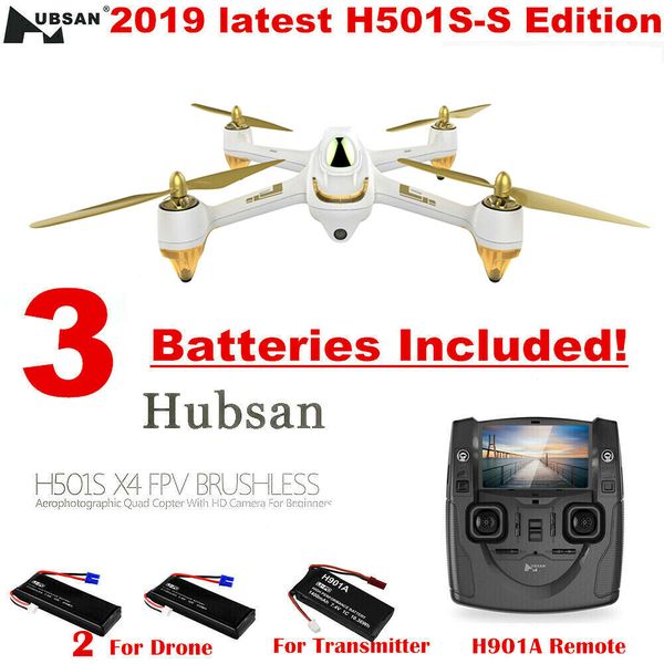 2019 NEW Hubsan X4 H501S 5.8G FPV Brushless Drone W/ 1080P Headless RTF RC Quadcopter USA
2019 NEW Hubsan X4 H501S 5.8G FPV Brushless Drone W/ 1080P Headless RTF RC Quadcopter USA